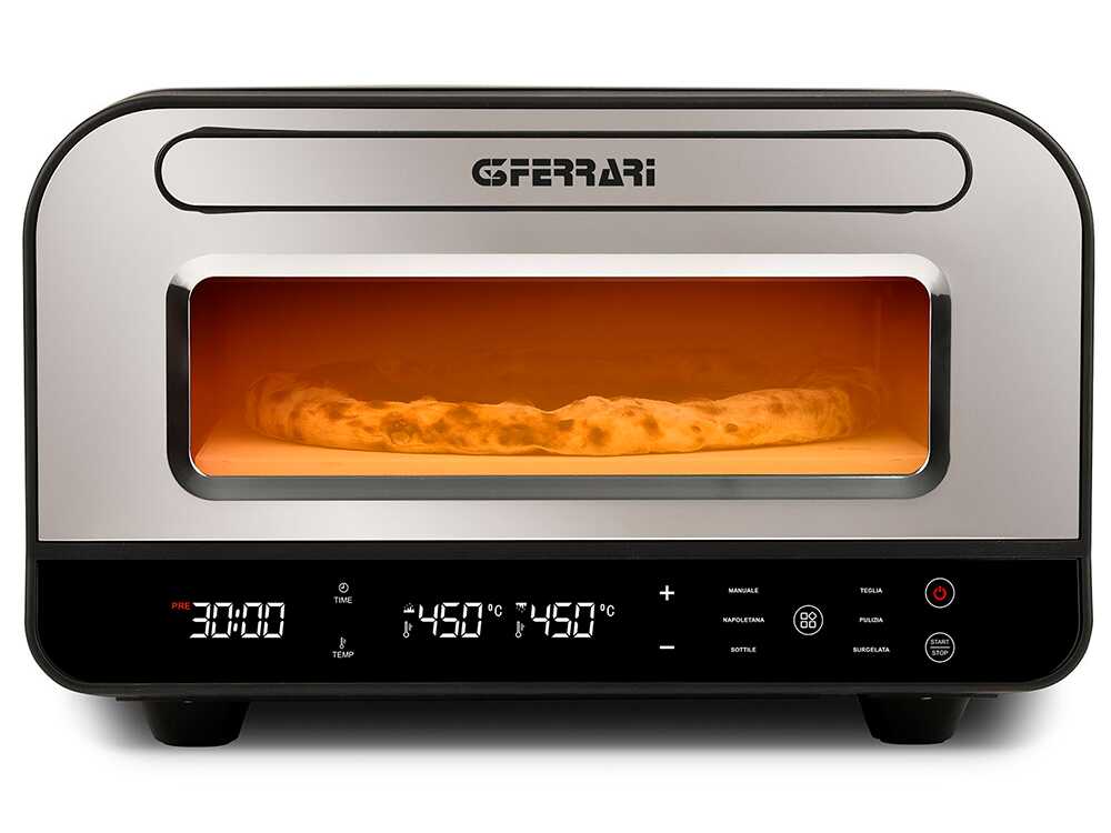 Affichage numérique du G3 Ferrari Pizza Pro 2 Minuti indiquant 450 °C en haut et en bas