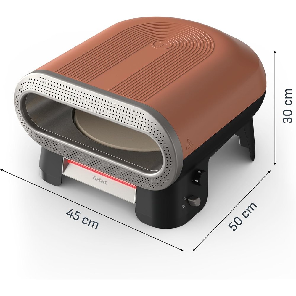 Les dimensions du Tefal Pizza Pronto : 50 cm de large, 45 de profondeur, 30 de haut