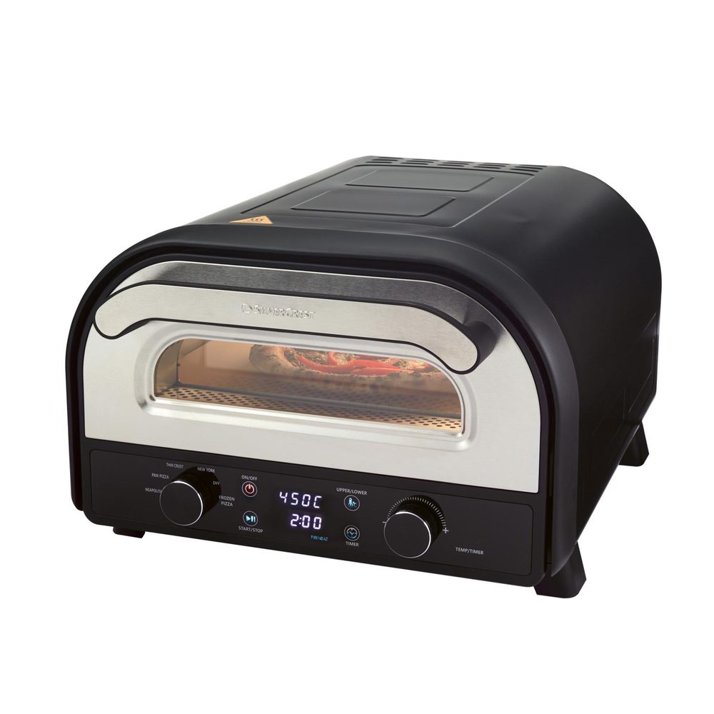 Le four à pizza électrique Lidl Silvercrest SPE 2400 A1, porte fermée, vu de face