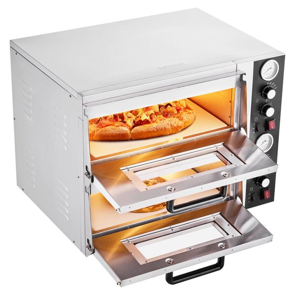 Four à pizza électrique professionnel Vevor à deux niveaux, 450 °C